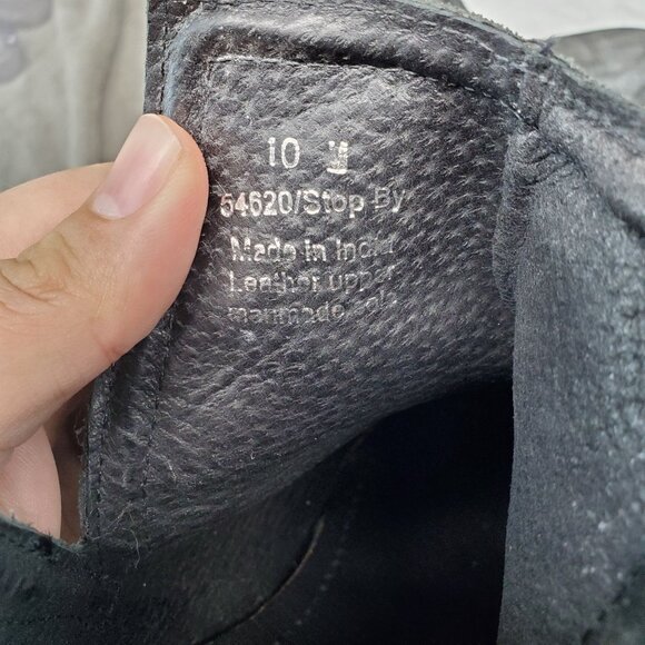 Diba True Shoes Womens Size 10 Stop By Black Metallic Shimmer Leather Ankle Boot - Picture 8 of 10